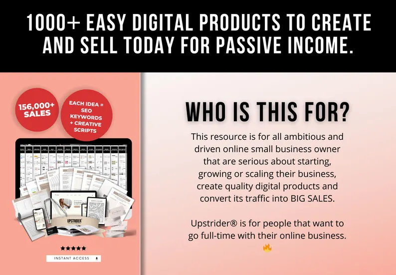 1000 Digital Products Ideas To Create And Sell Today For Passive Income
