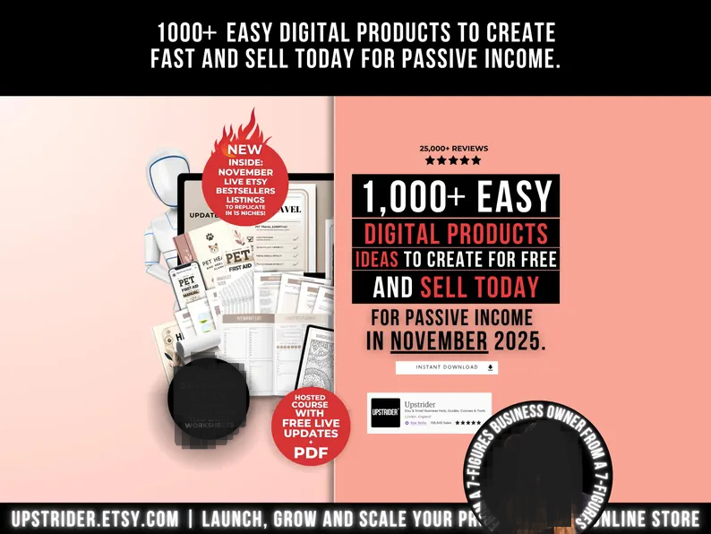 1000 Digital Products Ideas To Create And Sell Today For Passive Income